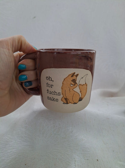 Oh, for Fuchs Sake Denglish Pun Mug
